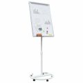 vidaXL Magnetická biela tabuľa Šedý a biely 62 x 62,5 x 197 cm EPS