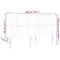 vidaXL Čelo postele s LED ružové 180x5x118/128 cm zamat