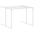 vidaXL Búda pre psa s výbehom antracitová 214x1069x181 cm pozink. oceľ