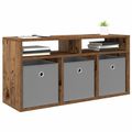 vidaXL Nízka skriňa so zásuvkou Staré drevo 87 x 27,5 x 43 cm