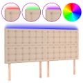 VidaXL Čelo postele kapučínové 180x5x118/128 cm umelá koža