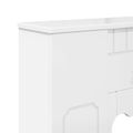 vidaXL Rám krbu Biela s vysokým leskom 93 x 20 x 89 cm
