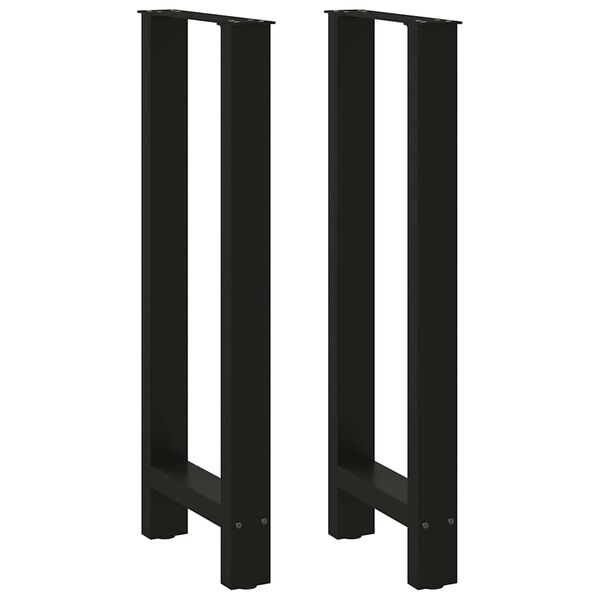 vidaXL Nohy barového stola, čierne, 2 ks, 40 x (100-101) cm, oceľové