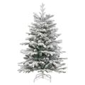 vidaXL Umelý Sklápací Vianočný Stromček Biela 150 cm PE a PVC