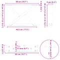 vidaXL Nohy konferenčného stolíka 2 ks, prírodná oceľ 50 x (30-31,3) cm, oceľ