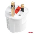Sada cestovných adaptérov s poistkou EU–UK 13A 250V 10ks AMiO-04858