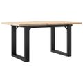 vidaXL Konferenčný stolík v tvare O 80x50x40 cm borovica a oceľ