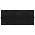 vidaXL Vešiak na stenu Nástenná montáž Čierny dub 40 x 10,5 x 18 cm
