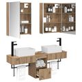 vidaXL Set kabinetov do kúpeľne 5 ks Dub artisan Kompozitné drevo