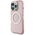 Guess Hardcase MagSafe IML Metal Mountain Logo Case for iPhone 16 Pro 6,3" Pink