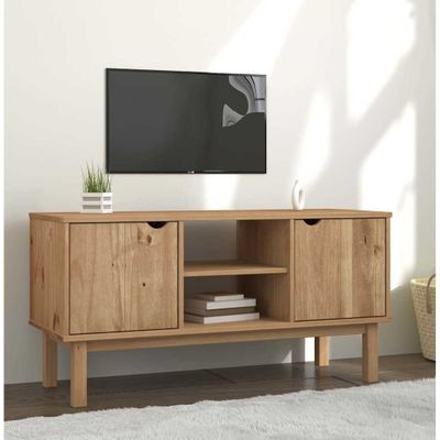 vidaXL TV skrinka OTTA 113,5x43x57 cm, borovicový masív