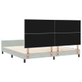 vidaXL Posteľ s pružinovým rámom Svetlosivá 200 x 200 cm Zamat