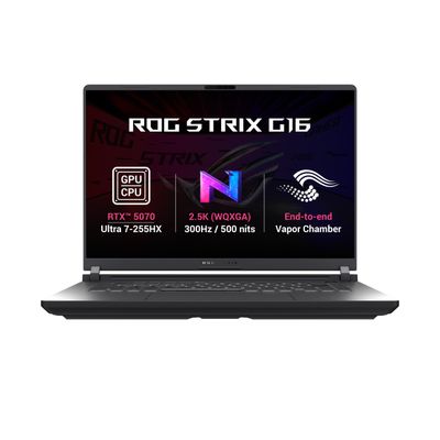 ASUS ROG Strix G16/G615LP-TS288Z/U7-255HX/16''/2560x1600/32GB/1TB/RTX 5070/bez OS/Gray/2R