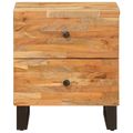 vidaXL Nočný stolík 2 ks Hnedá 40 x 33 x 46 cm Masívne mango drevo