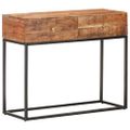 vidaXL Konzolový stolík 90x35x75 cm surový akáciový masív