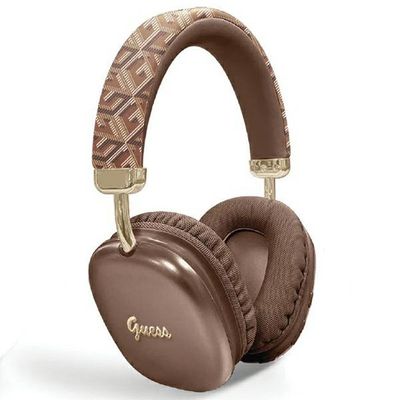 Bluetooth slúchadlá Guess GUBHK1GCTCSW GCUBE METALLIC SCRIPT LOGO hnedá