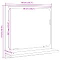vidaXL Kúpeľňové zrkadlo, čierny dub, 40x10,5x37 cm, imitácia dreva