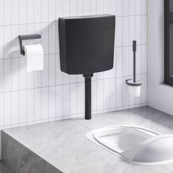 vidaXL WC nádržka so spodným prívodom vody 3/6 l, čierna