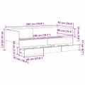 vidaXL Ležadlo so zásuvkou Remeselný dub 90 x 200 cm Kompozitné drevo