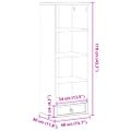 vidaXL Skrinka na CD Corona" 40x30x110 cm borovicový masív