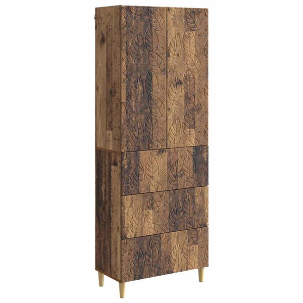 vidaXL Sada skríň 2 pcs Staré drevo 66 x 34,5 x 90 cm Kompozitné drevo