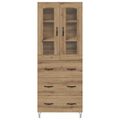 vidaXL Highboard Remeselný dub 69,5 x 34 x 90 cm Kompozitné drevo
