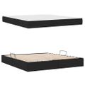 vidaXL Postel s úložným prostorem a matrací Čierna 160 x 200 cm