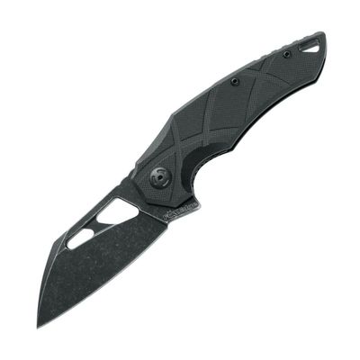 FOX knives FE-010 Edge Atrax vreckový nôž 8 cm, Stonewash, čierna, G10