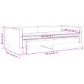 vidaXL Denná posteľ s matracom krémová 100x200 cm látka