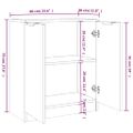 vidaXL Komody 2 ks dub sonoma 60x30x70 cm spracované drevo
