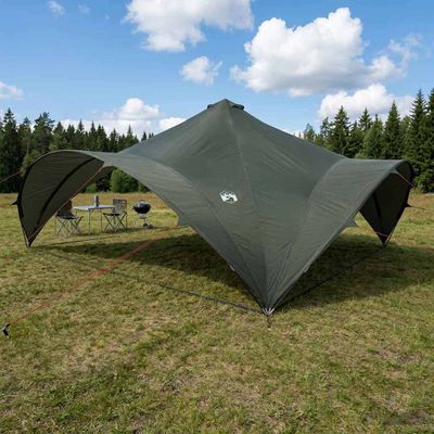 vidaXL Párty stan Armádna zelená 600 x 600 x 400 cm Polyester a oceľ