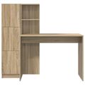 vidaXL Stôl Sonoma dub 133,5 x 50 x 124 cm 2 ks