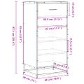 vidaXL Regál na topánky hnedý dub 48x38x97,5 cm spracované drevo