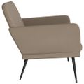 vidaXL Lavička kapučínová 107x80x81 cm umelá koža