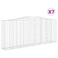 vidaXL Oblúkové gabiónové koše 7ks 400x50x160/180cm pozinkované železo