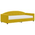 vidaXL Denná posteľ s matracom žltá 90x200 cm zamat