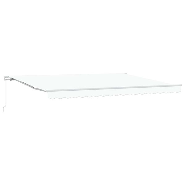 vidaXL Sklopná markíza Biela 450 x 300 x 165 cm Polyester a hliník