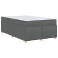 vidaXL Rám postele s matracmi Tmavo šedá 120 x 200 cm látka