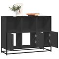 vidaXL Komoda čierna 100x35x76 cm kompozitné drevo