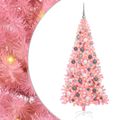 vidaXL Vianočný stromček Ružová 180 cm PVC