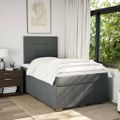 vidaXL Boxspring posteľ s matracom, tmavosivá 120x190 cm, látka