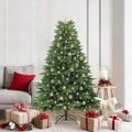 vidaXL Umelý vianočný stromček s 300 LED-i Zelená 180 cm PE a PVC