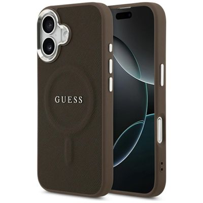Obal Guess Classic Logo MagSafe pre iPhone 17 hnedá