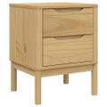 vidaXL Nočný stolík FLORO voskovohnedý 45x39x57 cm masívne borovicové