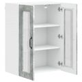 vidaXL Nástenný sklenený kabinet PORTO Betónová šedá 60 x 31 x 80 cm