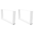 vidaXL Nohy konferenčného stolíka v tvare V, 2 ks, biele, 70 x (30-31,3) cm, oceľové