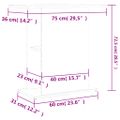 vidaXL Stojan na akvárium betónový sivý 75x36x72,5 cm kompozitné drevo
