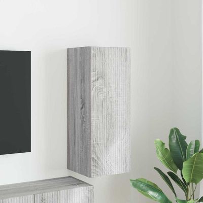 vidaXL TV nástenná skriňa Sivý Sonoma 30 x 31 x 80 cm Kompozitné drevo