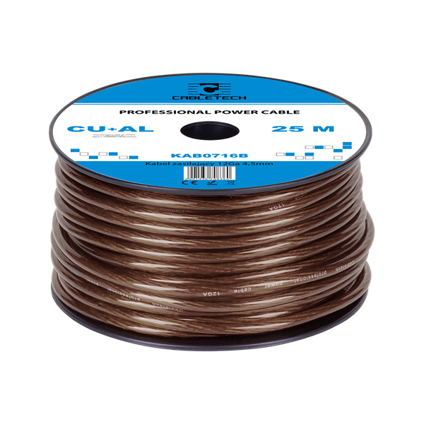Auto kábel 12 Ga OD4,5 mm CU+AL 25 m Cabletech KAB0716B hnedý