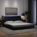 vidaXL Rám postele s LED bez matraca Hvar čierny 180x200 cm látka